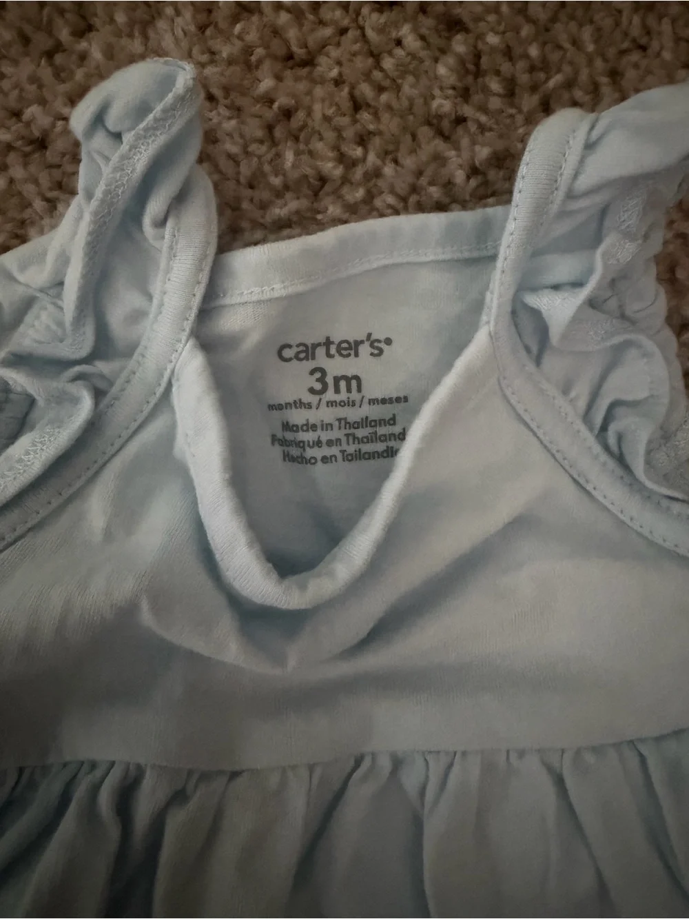 Carter's Light Blue Heart Appliqué Romper